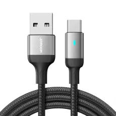 JOYROOM Joyroom 1.2m 3A USB-C Nylon Laddningskabel Svart - Teknikhallen.se