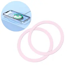JOYROOM Joyroom 2-PACK MagSafe Magnetiska Metall Ringar Rosa - Teknikhallen.se
