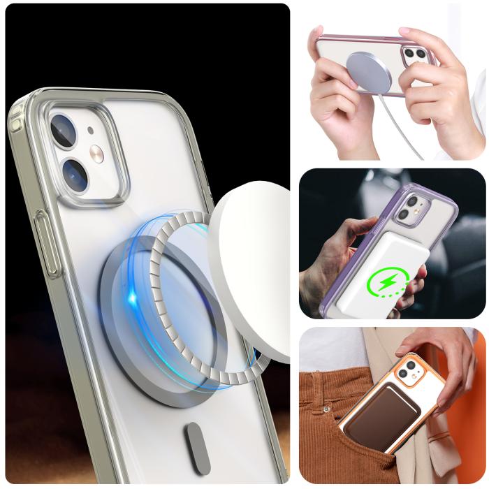 Bild 6, ColorPop ColorPop iPhone 12/12 Pro Skal CH MagSafe Transparent/Titanium - Teknikhallen.se