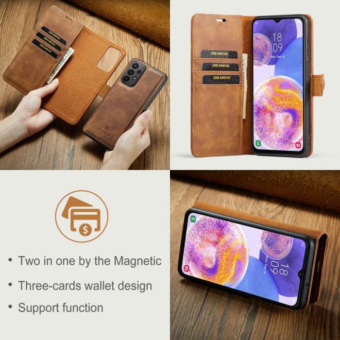 Bild 5, DG.MING DG.MING Samsung Galaxy A23 5G 2in1 Magnet Fodral / Skal Brun - Teknikhallen.se