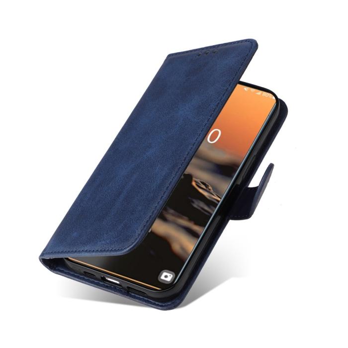 Bild 6,  Samsung Galaxy S23 Ultra Fodral Läder Blå - Teknikhallen.se