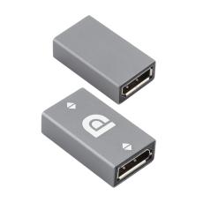  DisplayPort Hona till DisplayPort Hona F&ouml;rl&auml;ngning Adapter Gr&aring; - Teknikhallen.se