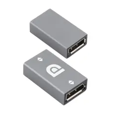  DisplayPort Hona till DisplayPort Hona F&ouml;rl&auml;ngning Adapter Gr&aring; - Teknikhallen.se