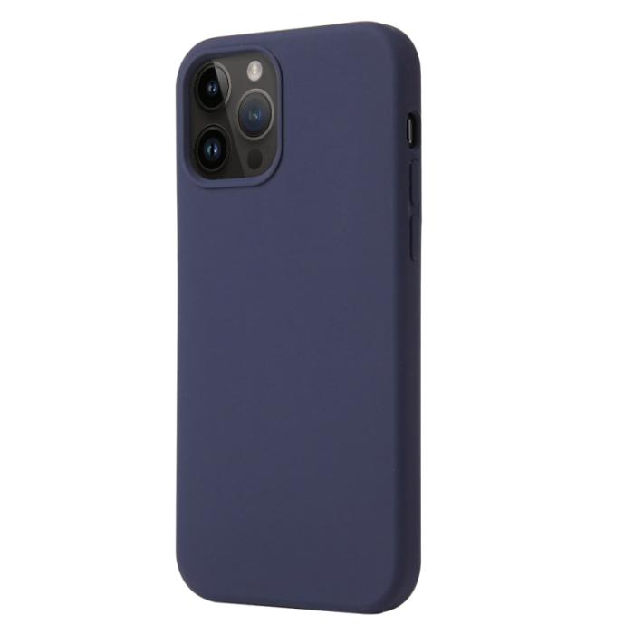 Bild 2,  iPhone 15 Pro Skal Liquid Silikon Mörk Blå - Teknikhallen.se