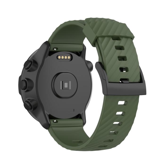 Bild 3,  Silikon Armband För Suunto (24mm) Mörk Grön - Teknikhallen.se