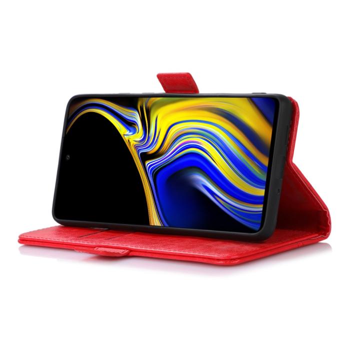 Bild 4,  Samsung Galaxy A53 5G Fodral Crazy Horse Röd - Teknikhallen.se