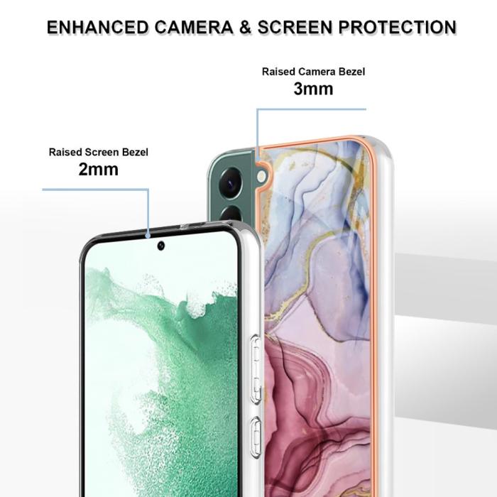 Bild 4,  Samsung Galaxy S23 Plus Skal Marmor TPU Roséguld - Teknikhallen.se