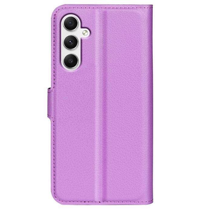 Bild 6,  Samsung Galaxy A35 5G Fodral Läder Litchi Lila - Teknikhallen.se