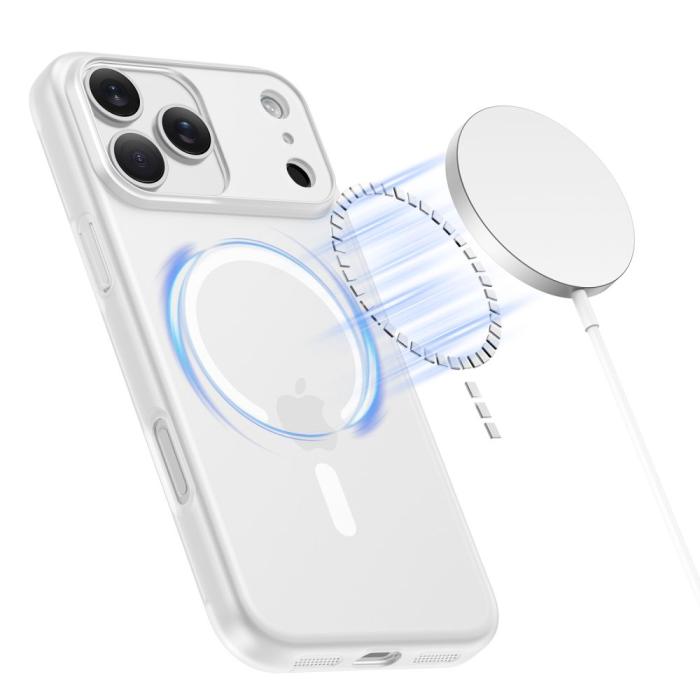 Bild 3, Tech-Protect Tech-Protect iPhone 17 Pro Skal MagSafe MagSlim Matt Vit - Teknikhallen.se