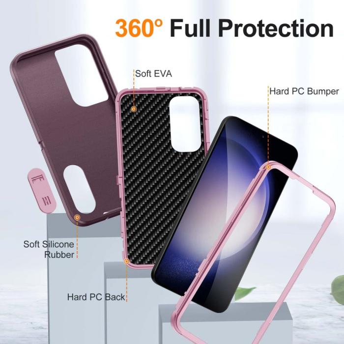 Bild 3,  Samsung Galaxy S25 Skal Extreme Hybrid Kickstand Lila/Rosa - Teknikhallen.se