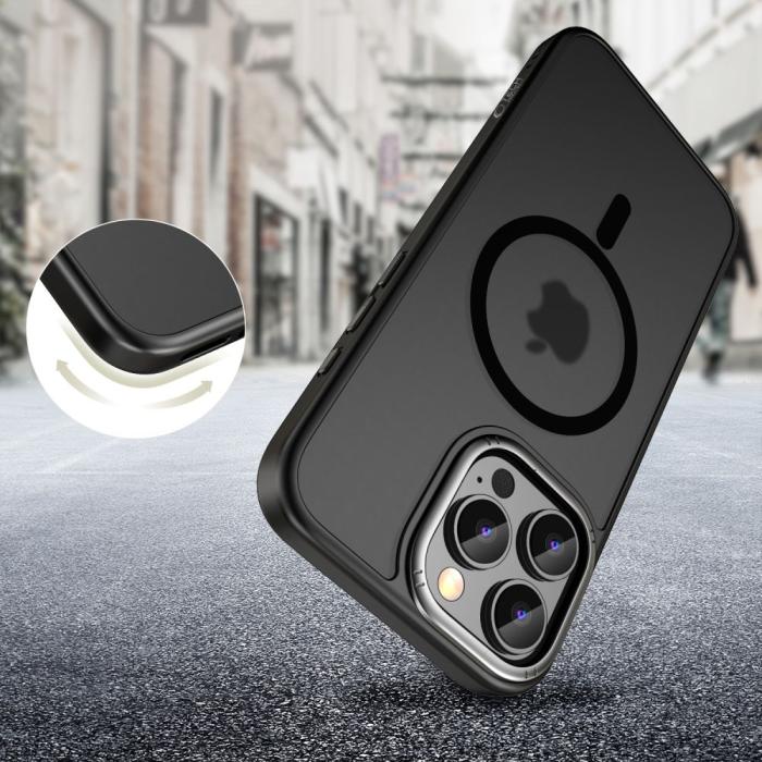 Bild 2, Tech-Protect Tech-Protect iPhone 16 Pro Skal MagSafe MagEdge Matt Svart/Gunmetal - Teknikhallen.se