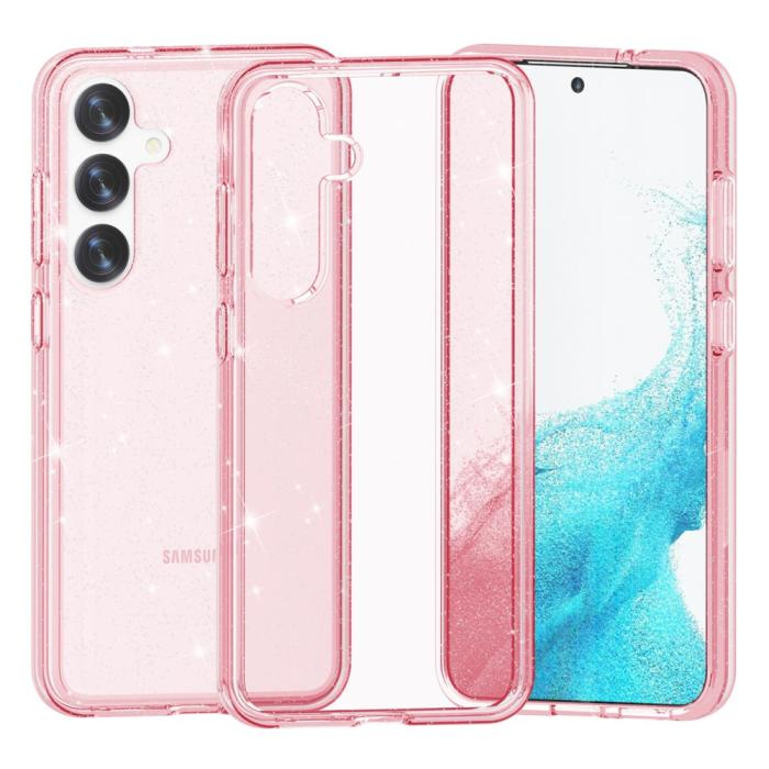 Bild 2,  Samsung Galaxy S24 Skal Sparkling Glitter Rosa - Teknikhallen.se