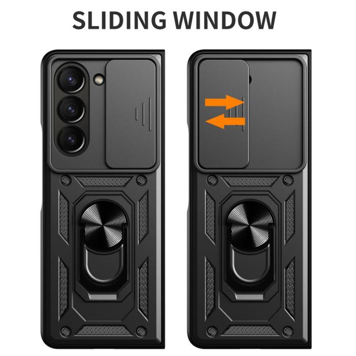Bild 2,  Galaxy Z Fold 6 Skal CamShield Hyrbid Ringskal Svart - Teknikhallen.se