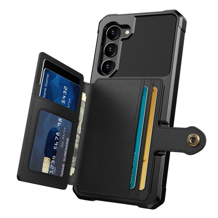 Bild 3,  Samsung Galaxy S23 Skal Med Magnetisk Plånbok Svart - Teknikhallen.se
