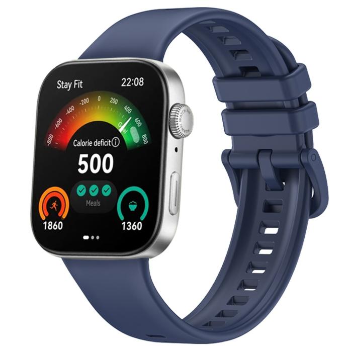 Bild 3,  Huawei Watch Fit 3 Klockarmband Silikon Mörkblå - Teknikhallen.se