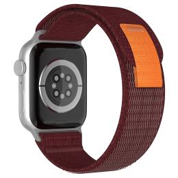 ColorPop Apple Watch 42/44/45/49 mm Armband Nylon Trail Loop Vinröd - Teknikhallen.se