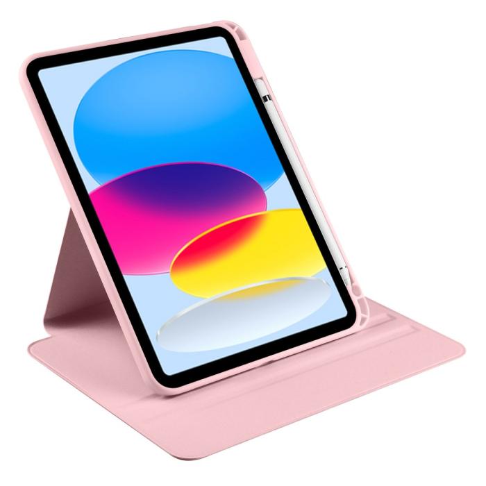 Bild 4,  iPad Air 13 2026-2024 Fodral Hybrid Rotation Pennhållare Rosa - Teknikhallen.se
