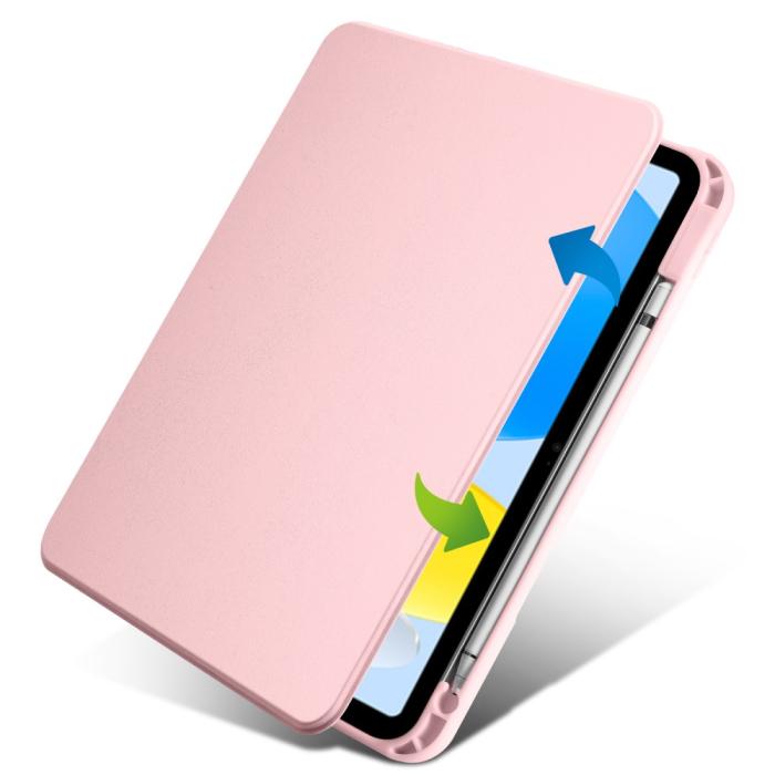 Bild 6,  iPad Air 13 2026-2024 Fodral Hybrid Rotation Pennhållare Rosa - Teknikhallen.se