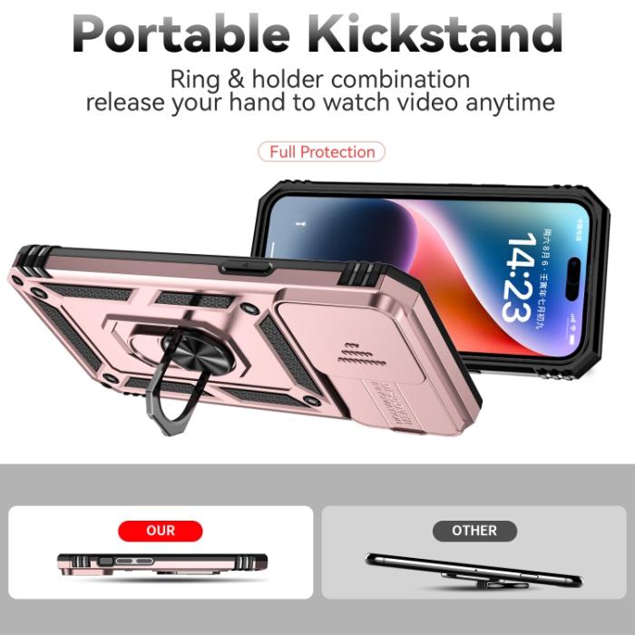 Bild 5,  iPhone 15 Pro Max Skal CamShield Armor Ring Roséguld - Teknikhallen.se
