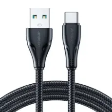 JOYROOM Joyroom 1.2m 3A USB-C Nylon Laddningskabel Svart - Teknikhallen.se