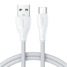 JOYROOM Joyroom 25 cm 2.4A USB-C Nylon Laddningskabel Vit - Teknikhallen.se