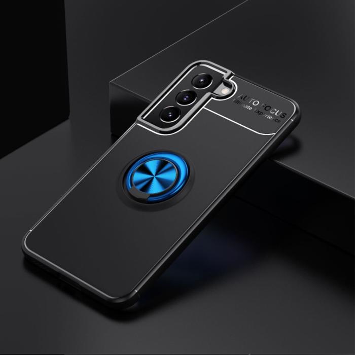 Bild 2,  Samsung Galaxy S22 Plus Skal Ring Svart/Blå - Teknikhallen.se