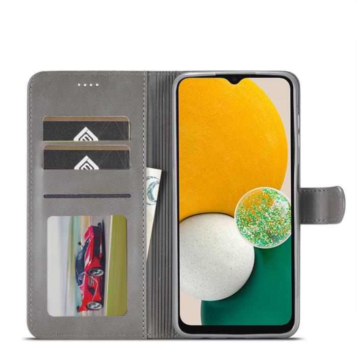 Bild 4, LC.IMEEKE LC.IMEEKE Samsung Galaxy A24 5G Fodral Läder Grå - Teknikhallen.se