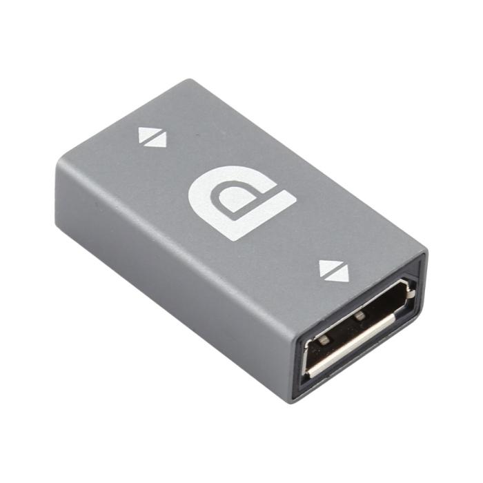 Bild 2,  DisplayPort Hona till DisplayPort Hona Förlängning Adapter Grå - Teknikhallen.se