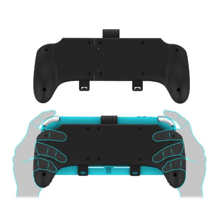 Bild 4, JYS JYS Nintendo Switch/Switch Lite 2in1 Infällbar Skyddsfodral Med Fäste Svart - Teknikhallen.se