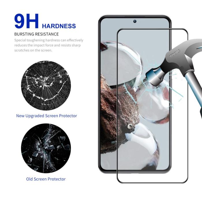 Bild 3, ENKAY ENKAY Xiaomi 12T / 12T Pro 2-PACK Skärmskydd Heltäckande - Teknikhallen.se