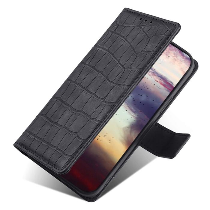 Bild 4,  Sony Xperia 5 IV Fodral Krokodil Textur Svart - Teknikhallen.se