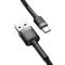 BASEUS Baseus Cafule 3m USB-C QC3.0 Laddningskabel - Svart/Grå - Teknikhallen.se