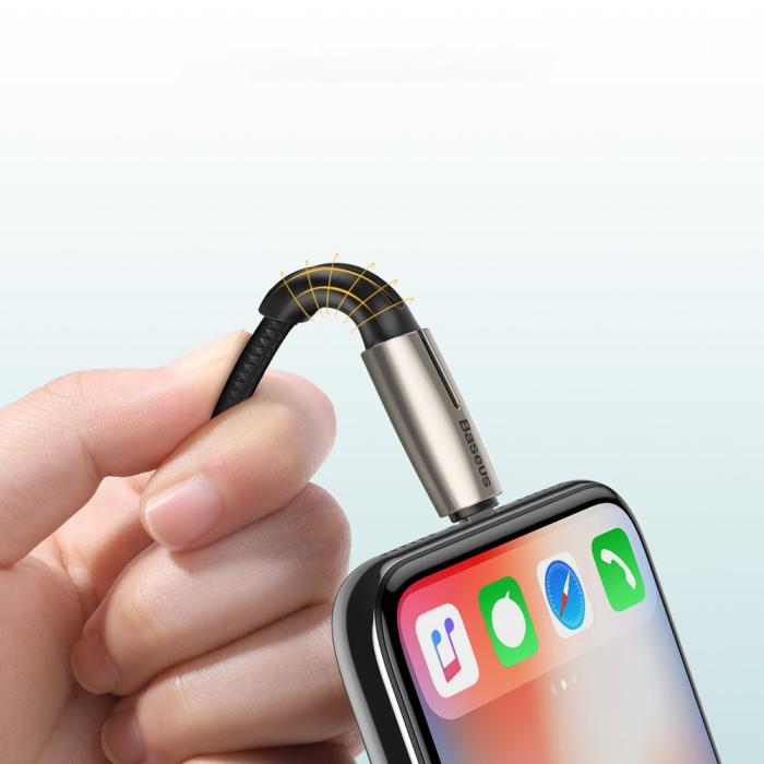 Bild 4, BASEUS Baseus 18W 1.3m USB-C - Lightning PD Kabel - Svart - Teknikhallen.se