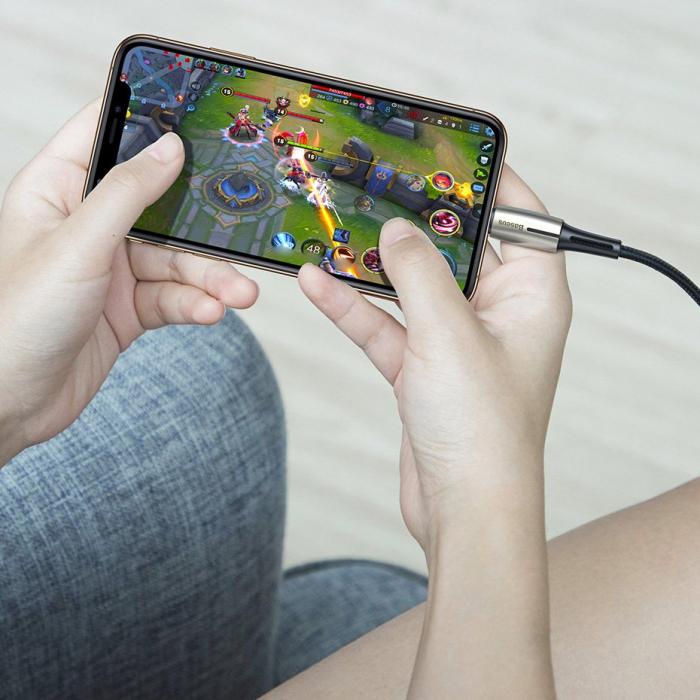 Bild 5, BASEUS Baseus 18W 1.3m USB-C - Lightning PD Kabel - Svart - Teknikhallen.se