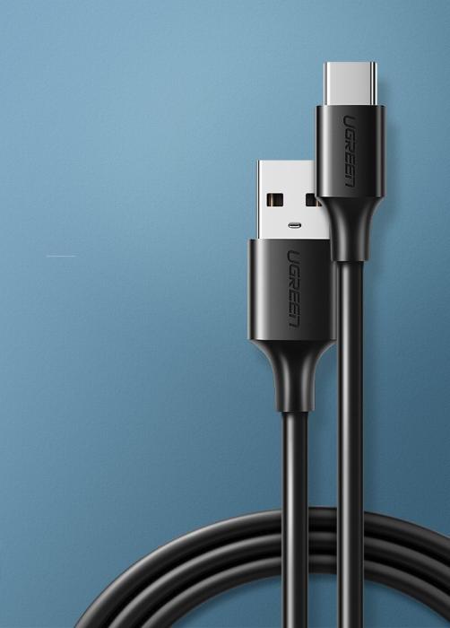 Bild 2, UGREEN Ugreen 2A 2m USB-C Kabel - Svart - Teknikhallen.se