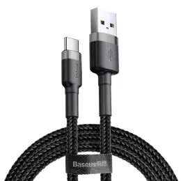 BASEUS Baseus Cafule 3m USB-C QC3.0 Laddningskabel - Svart/Grå - Teknikhallen.se