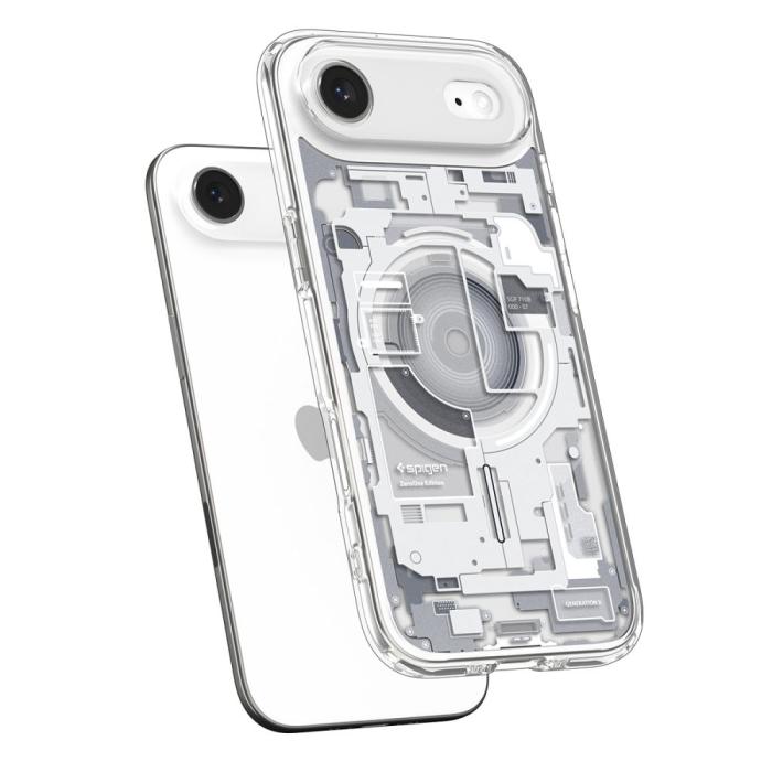 Bild 5, Spigen Spigen iPhone Air Skal MagSafe Ultra Hybrid Zero One Vit - Teknikhallen.se