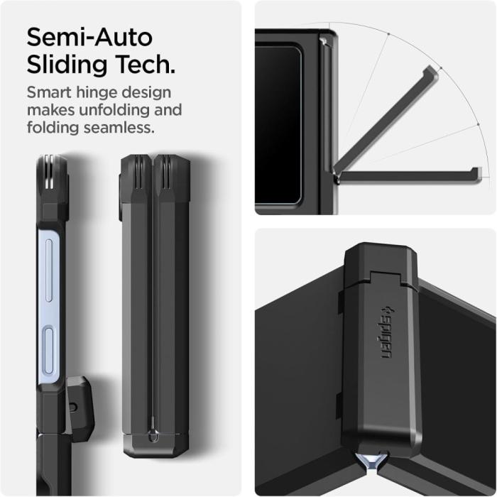 Bild 2, Spigen Spigen Galaxy Z Flip 7 FE / 6 Skal MagSafe Tough Armor Pro Svart - Teknikhallen.se