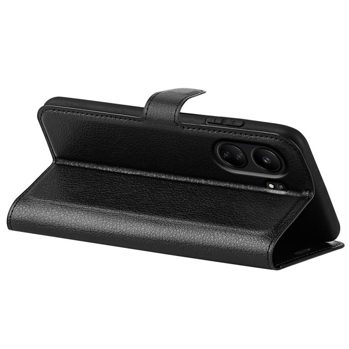 Bild 4,  Xiaomi Redmi 13C 4G Fodral Litchi Läder Svart - Teknikhallen.se