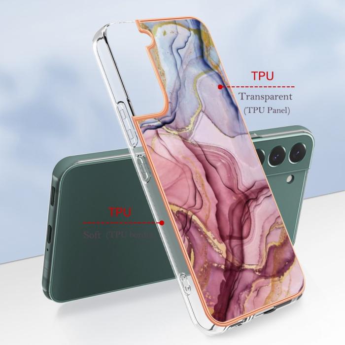 Bild 6,  Samsung Galaxy S23 Plus Skal Marmor TPU Roséguld - Teknikhallen.se