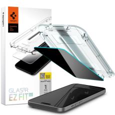 Spigen Spigen iPhone 15 Plus Sk&auml;rmskydd GLAS.tR "Ez Fit" Privacy - Teknikhallen.se