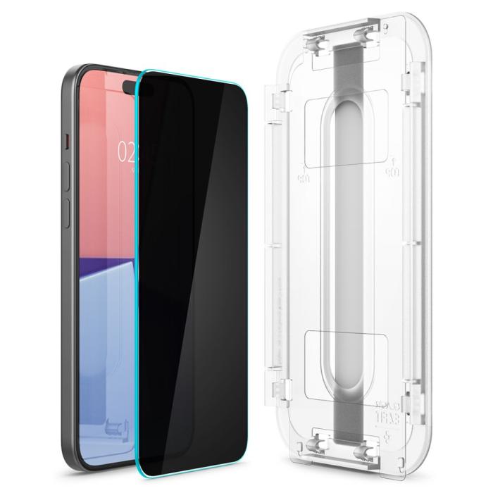 Bild 3, Spigen Spigen iPhone 15 Plus Skärmskydd GLAS.tR 