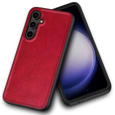  Samsung Galaxy S23 FE Skal Hybrid Retro L&auml;der R&ouml;d - Teknikhallen.se