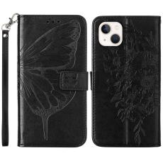  iPhone 15 Fodral Med Tryck Fj&auml;ril Svart - Teknikhallen.se