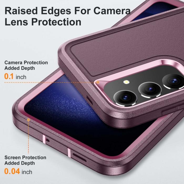 Bild 4,  Samsung Galaxy S25 Skal Extreme Hybrid Kickstand Lila/Rosa - Teknikhallen.se