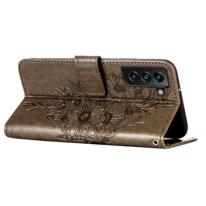 Bild 4,  Samsung Galaxy S23 Plus Fodral Fjäril Grå - Teknikhallen.se