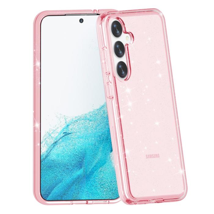 Bild 4,  Samsung Galaxy S24 Skal Sparkling Glitter Rosa - Teknikhallen.se
