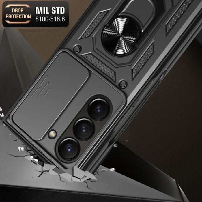 Bild 4,  Galaxy Z Fold 6 Skal CamShield Hyrbid Ringskal Svart - Teknikhallen.se