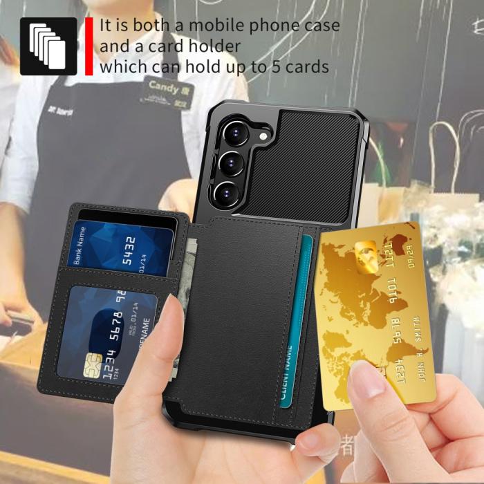 Bild 5,  Samsung Galaxy S23 Skal Med Magnetisk Plånbok Svart - Teknikhallen.se