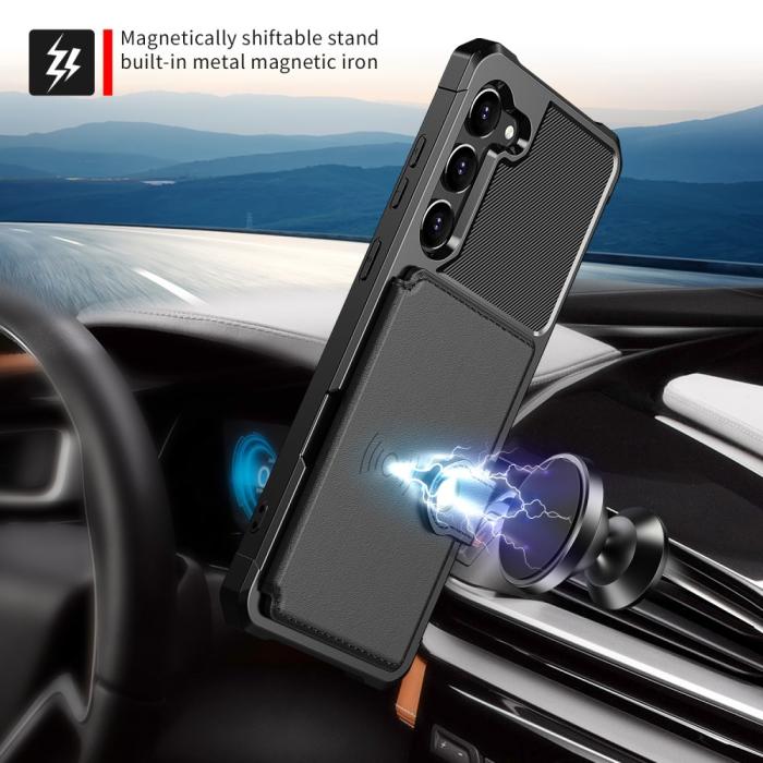 Bild 6,  Samsung Galaxy S23 Skal Med Magnetisk Plånbok Svart - Teknikhallen.se